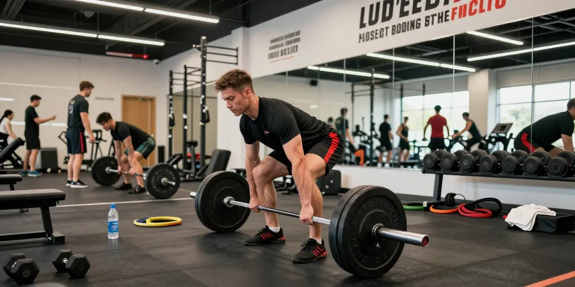 Aktiver Mann im Anabolika Shop Deutschland beim Training mit Gewichten für Muskelaufbau.